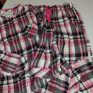 Victoria's Secret  Plaid Pajama Set in Pink and Black